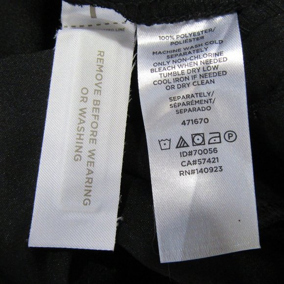 NWT LOFT Black Cropped Pants w/ Tie Belt Size 2 - Picture 5 of 5